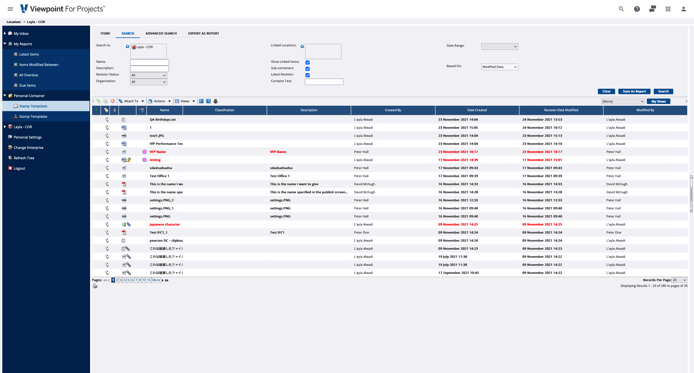screenshot of Viewpoint For Projects